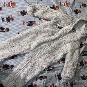 Cozy Gray Kids One Piece Philadelphia Eagles